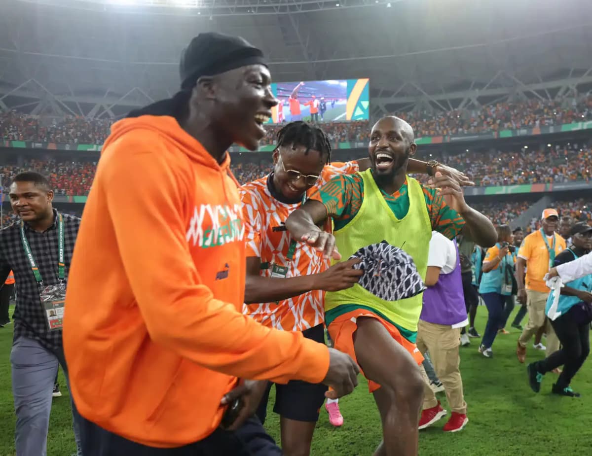 La joie des joueurs ivoiriens après leur qualification en finale de la CAN 2023