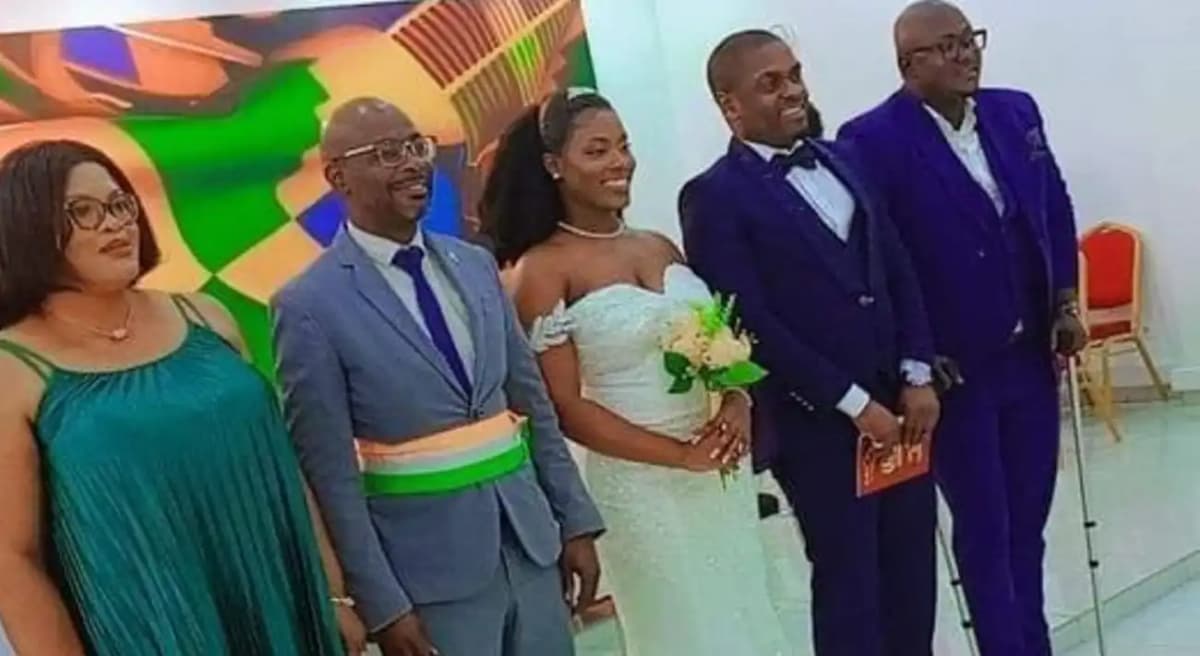 Bebi Philip et Marie Laure Zouzou lors de leur mariage officiel en Côte d'Ivoire.