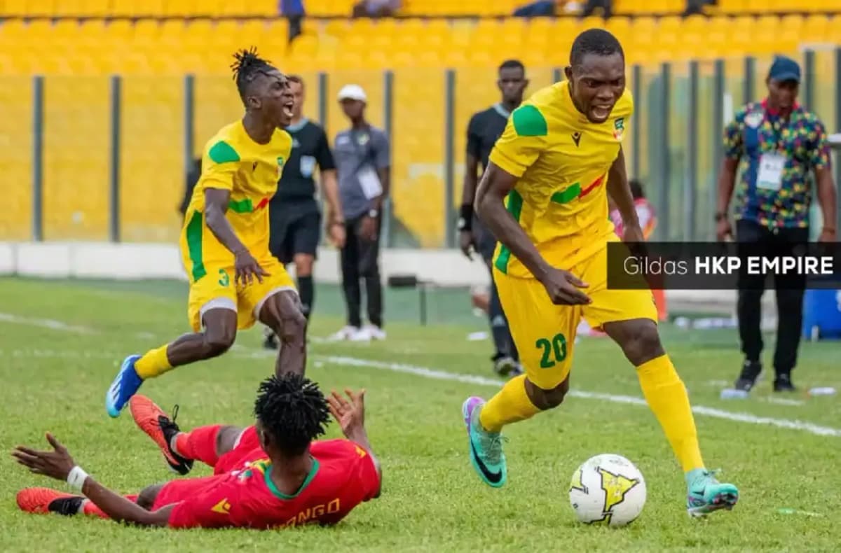 Des joueurs U20 du Bénin et du Congo