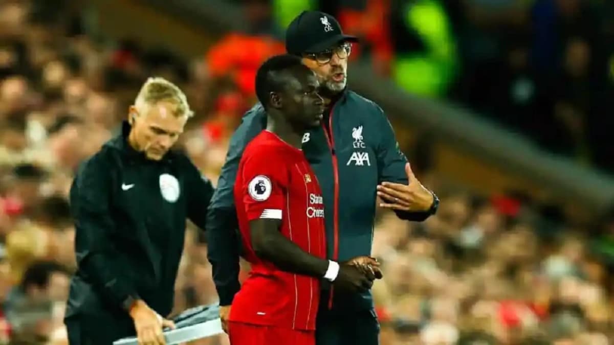 Sadio Mané et Jurgen Klopp