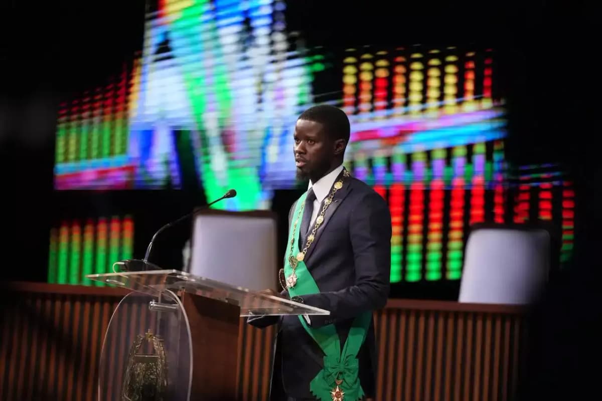 Le président sénégalais Bassirou Diomaye Faye lors de sa prestation de serment le mardi 02 avril 2024