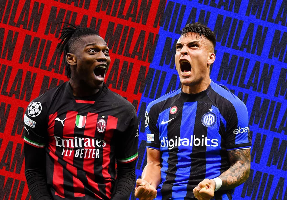 Des joueurs de l'Inter et de l'AC Milan