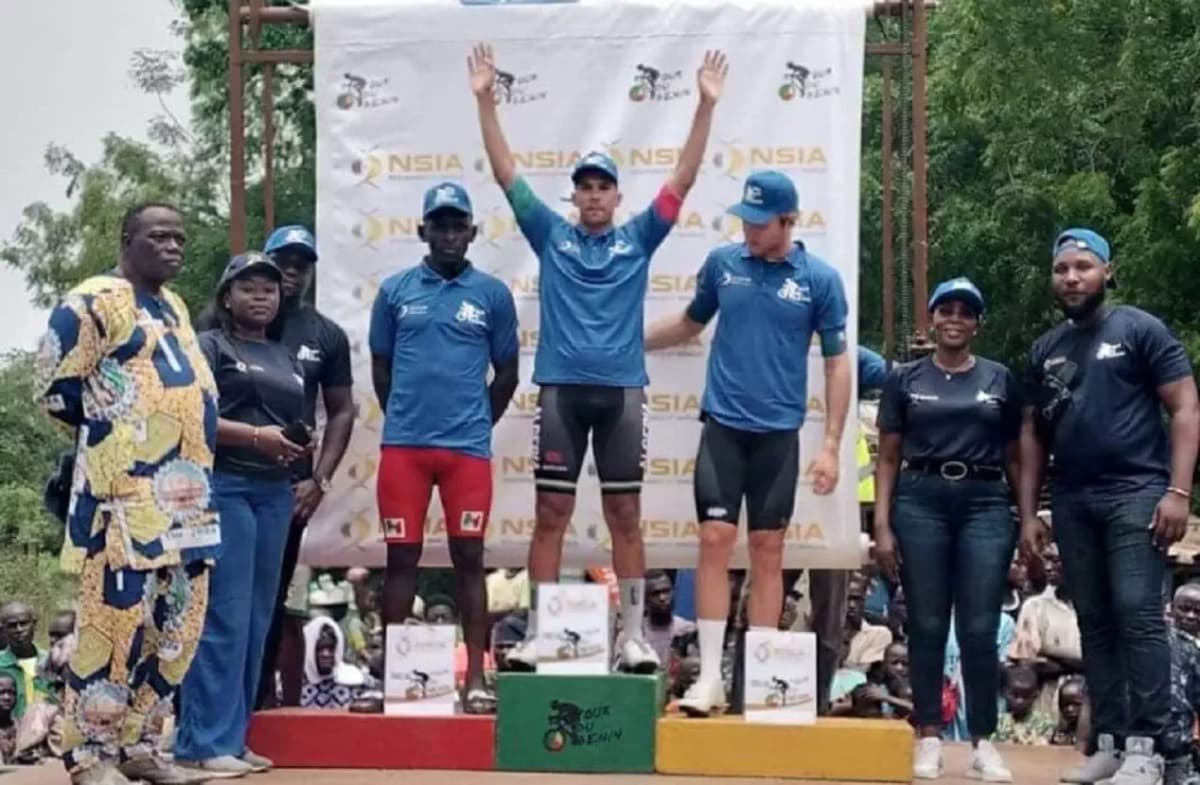Le vainqueur de la 2è étape du tour cycliste international du Bénin, Amari Hamza