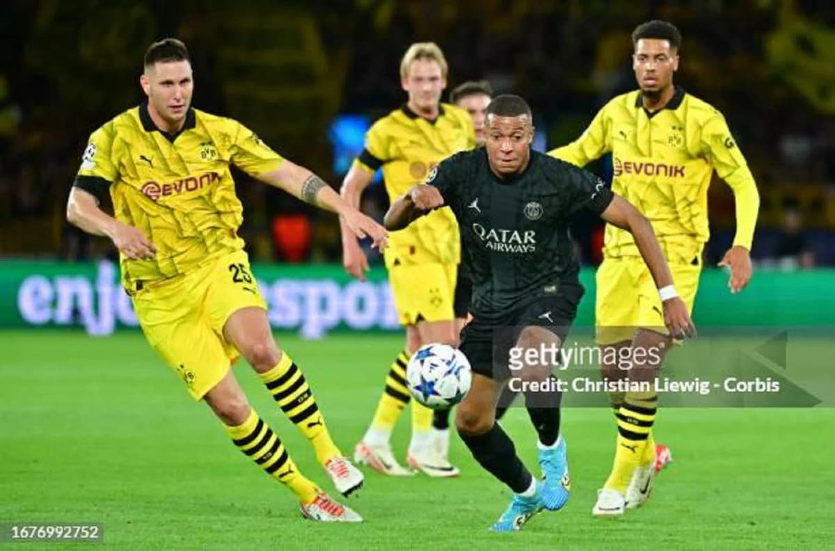 Des joueurs du PSG et du Borussia Dortmund