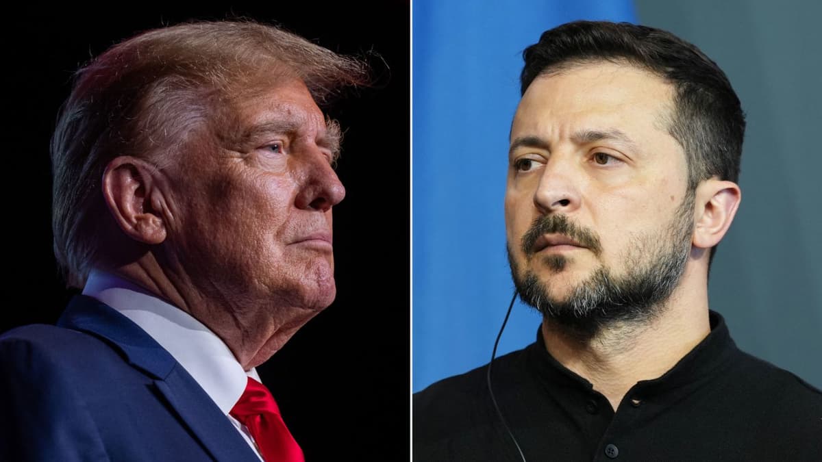 L'ancien président Donald Trump et le président ukrainien Volodymyr Zelensky. Getty Images