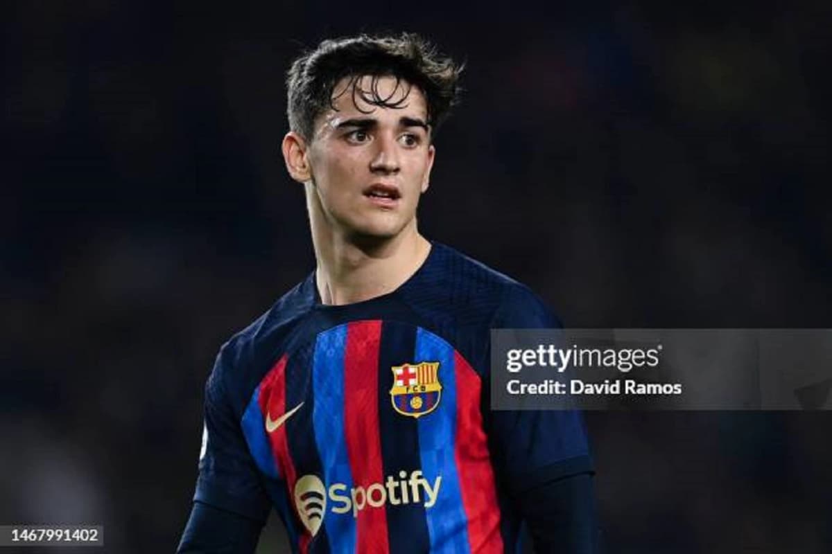 Pablo PÃ¡ez Gavira, ‘Gavi’ lors d'un match avec le Barça