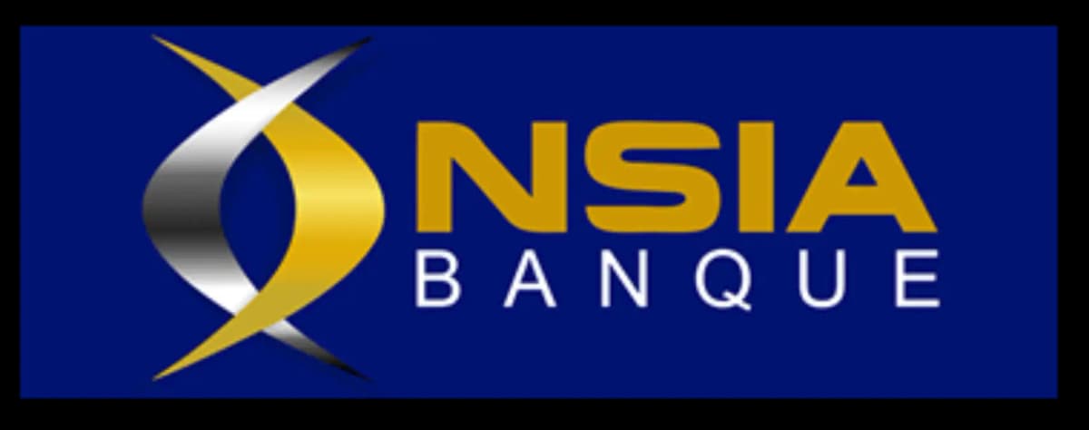 Logo de NSIA Banque sur fond blanc.