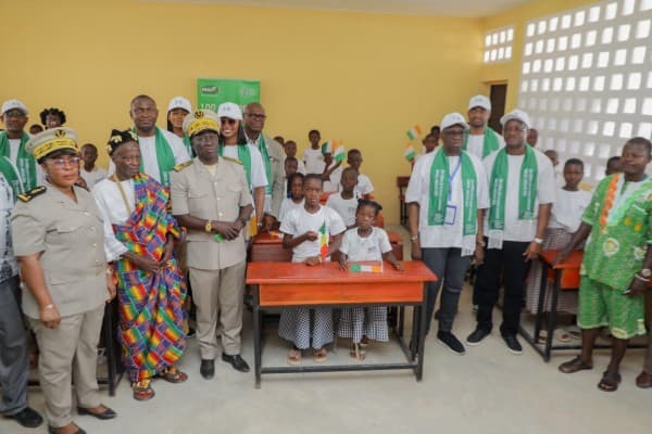 Côte d'Ivoire : inauguration d'une école par les loteries nationales de l'UEMOA au village de Yadio