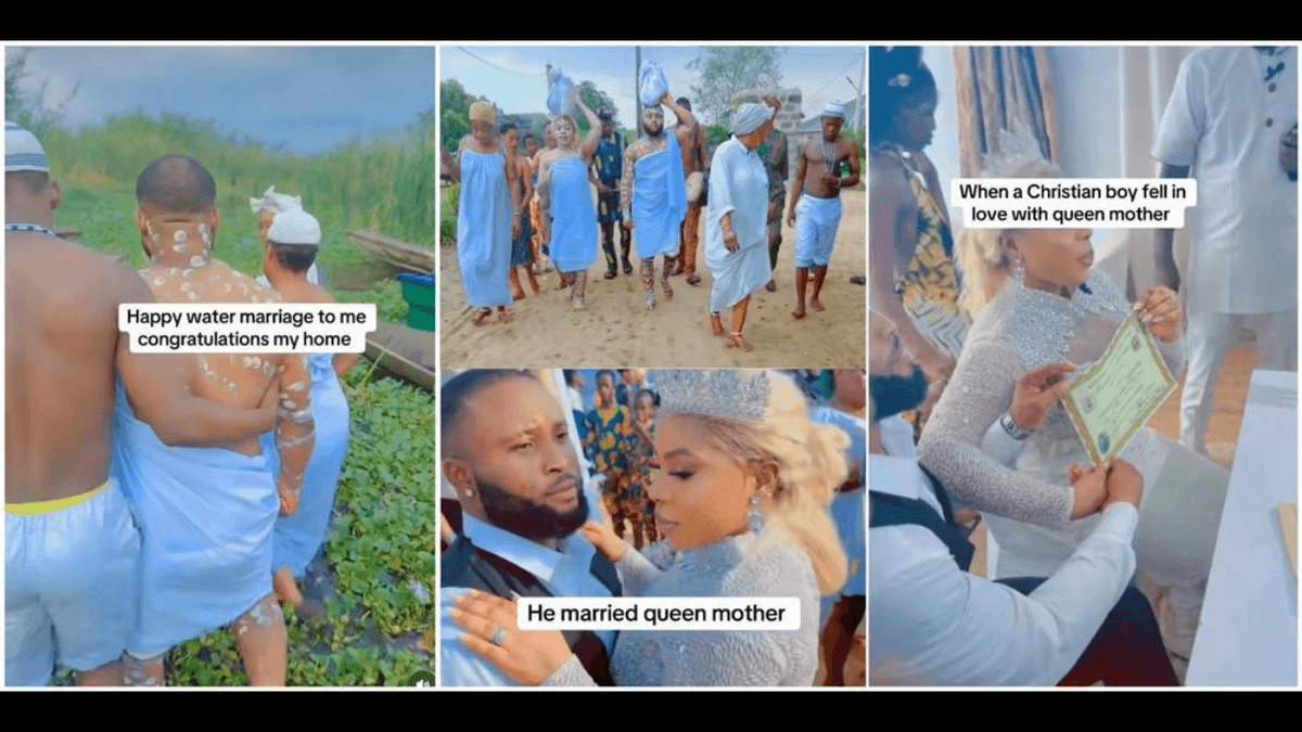 Queen of Wealth se marie dans l’eau avec son époux