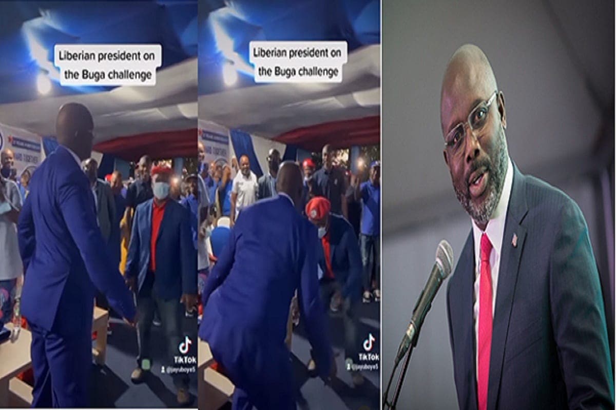Buga challenge: le président libérien George Weah relève le défi de Kiss Daniel