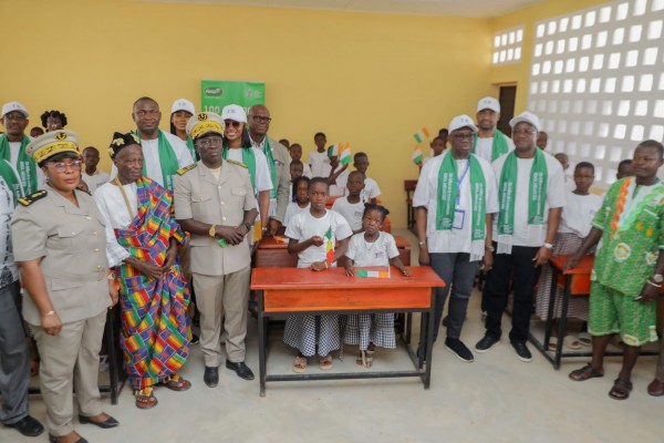 Côte d’Ivoire : inauguration d’une école par les loteries nationales de l’UEMOA au village de Yadio