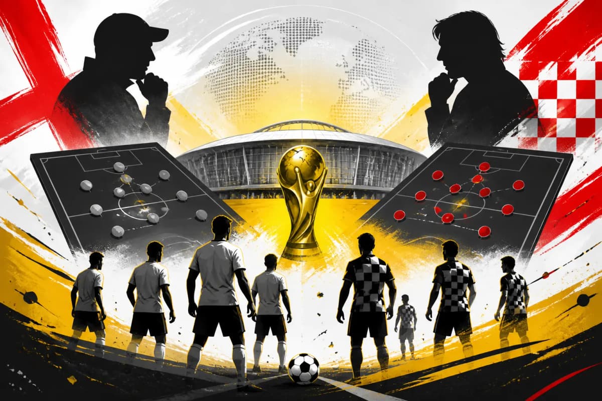 Mondial 2026 : l’Angleterre avec Kane en 4-2-3-1 contre la Croatie de Modrić