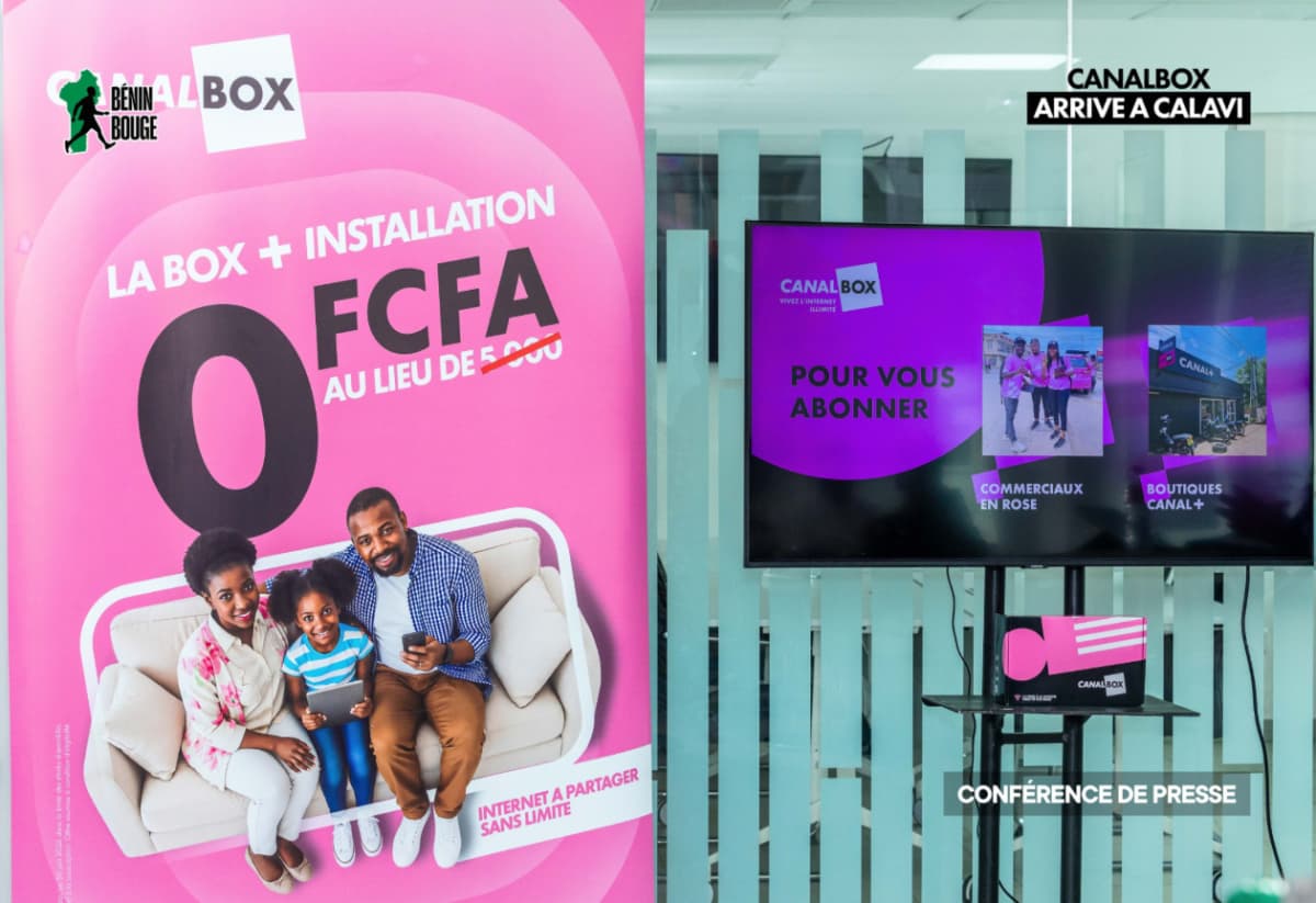 Bénin: Canalbox étend son réseau à Abomey-Calavi, la box et l’installation de la fibre optique à 0 FCFA en juin