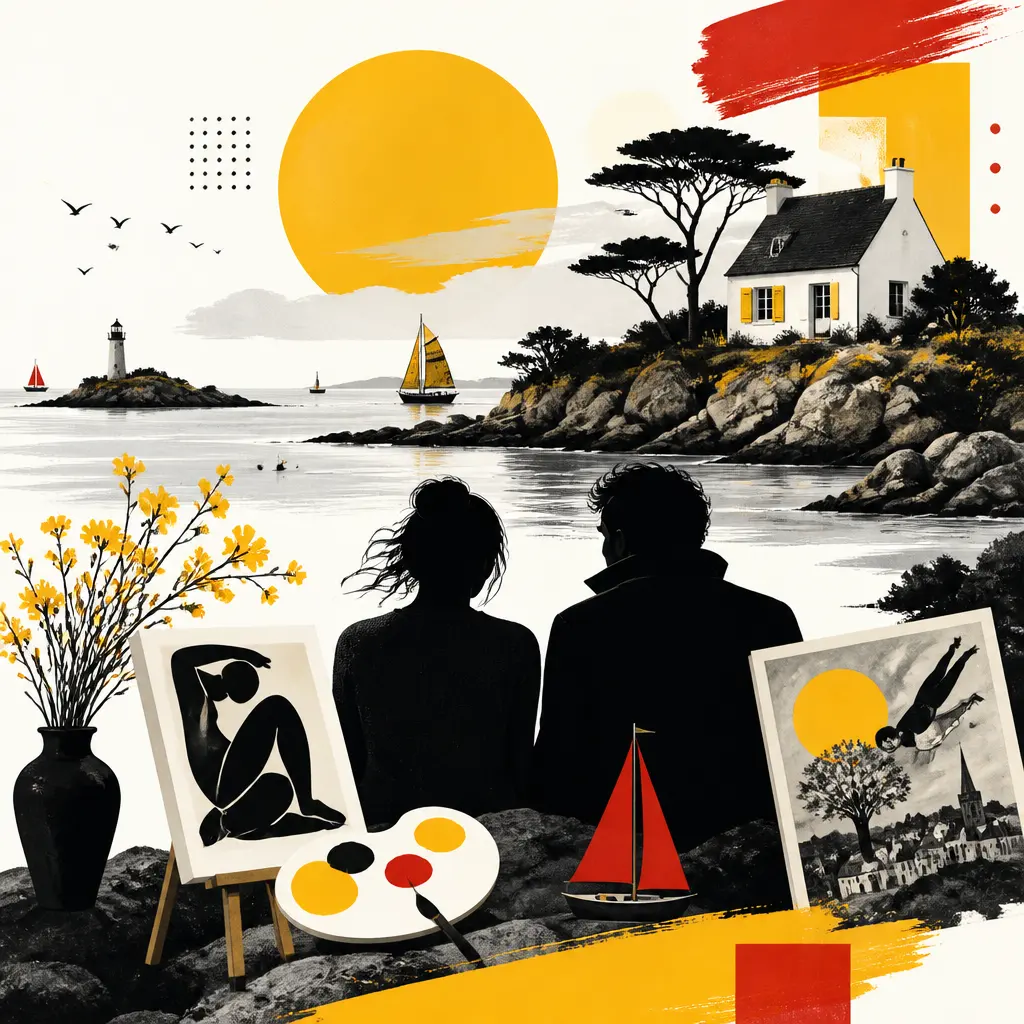 Mélanie Thierry et Raphaël ont choisi l’île de Bréhat, inspirée par Matisse et Chagall