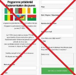 IntoxÂ : ce formulaire de demande du fonds d’autonomisation des jeunes est une arnaque