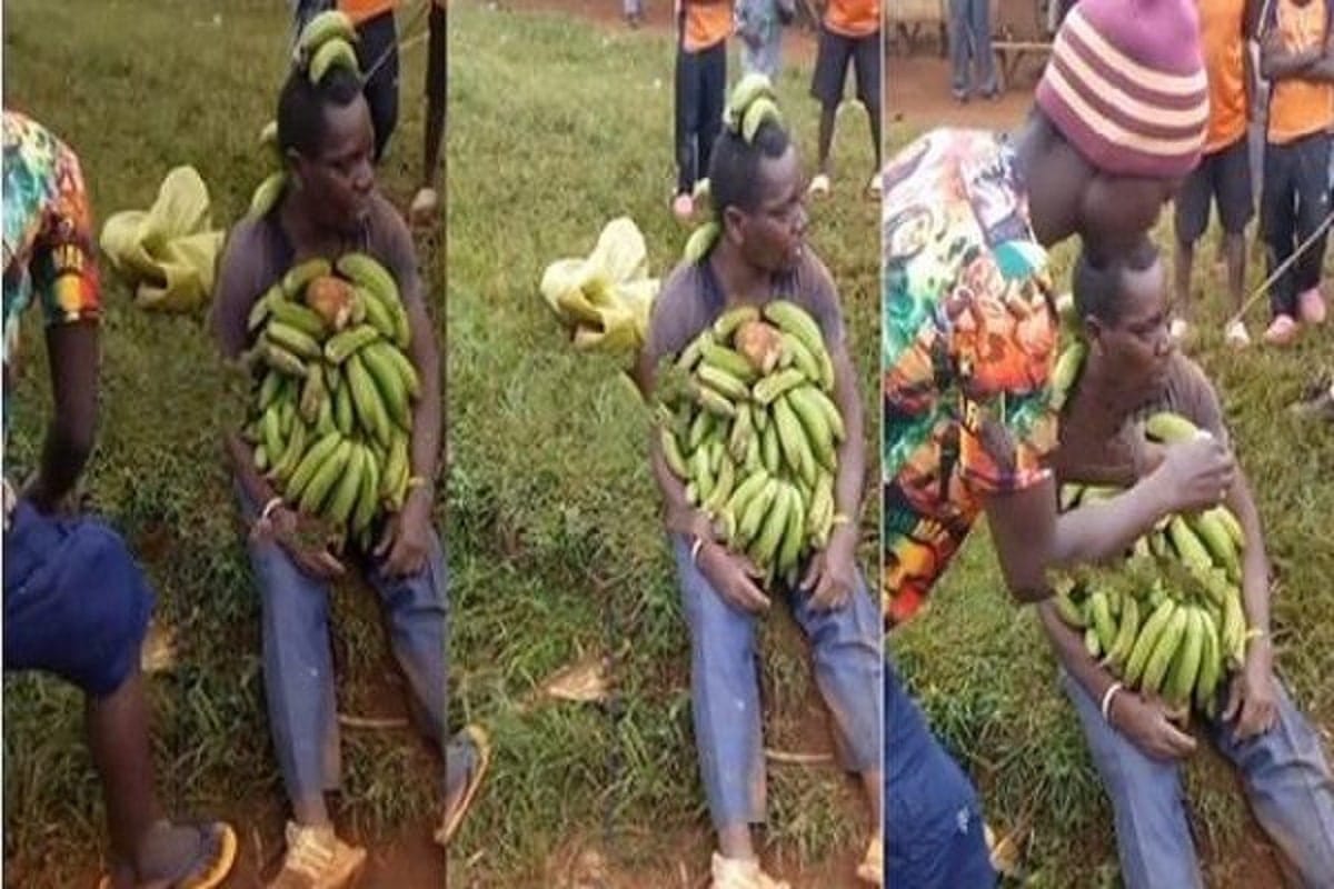 Ghana: un voleur pris en flagrant délit, forcé de manger un régime de plantains non mà»rs (vidéo)