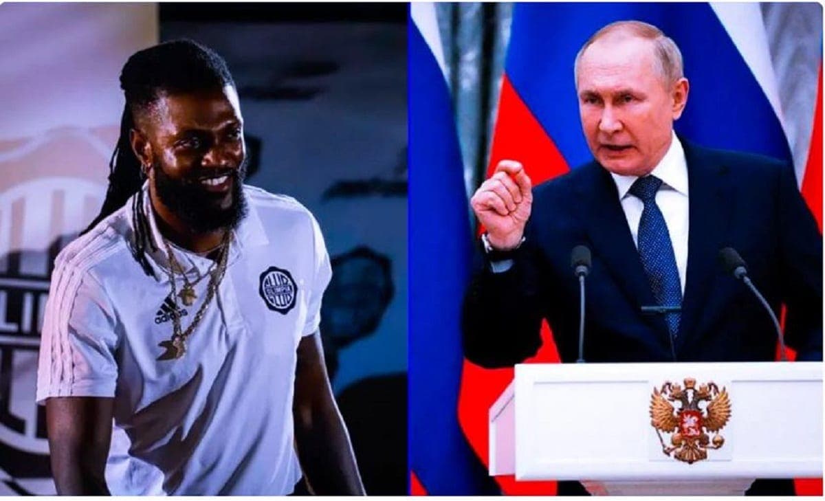 Emmanuel Adebayor sur le Président de Russie : « J’aime Poutine, en tant que personne »