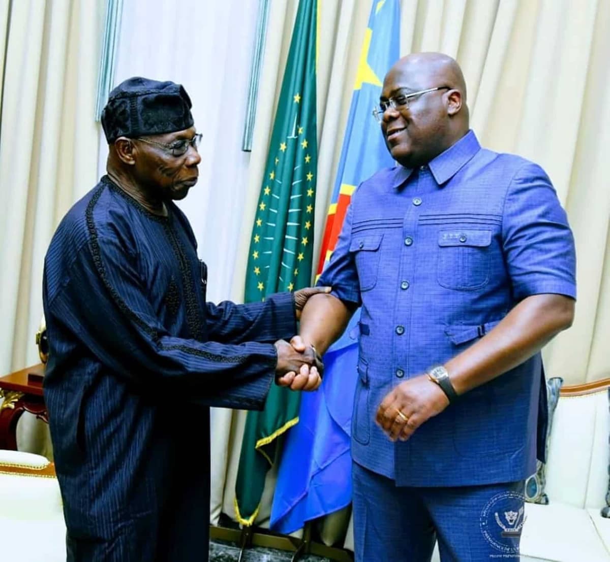 RDC: tête-à -tête entre l’ex-président Nigérian Olusegun Obasanjo et Félix Tshisekedi