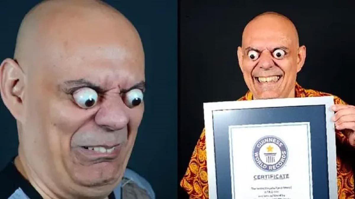 Guinness World Records: cet homme fait sortir ses yeux à  près de 2 cm hors des orbites (images)