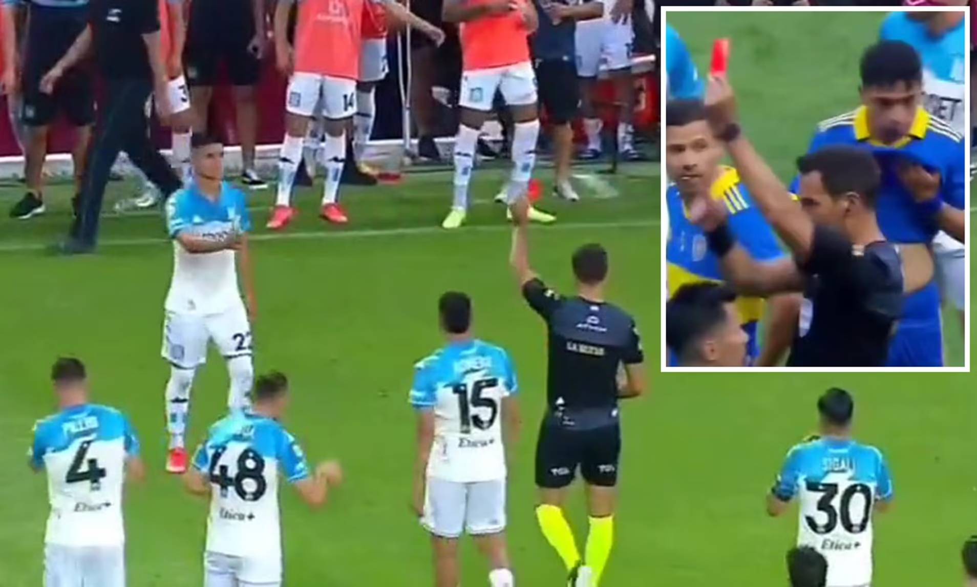 Argentine: 10 cartons rouges distribués dans un match