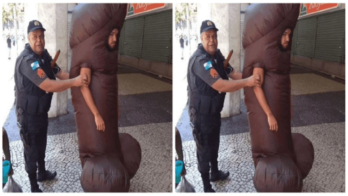 Brésil: déguisé en géant pén!s, il se fait arrêter pour avoir traumatisé les femmes (image)