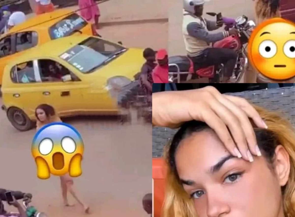 Cameroun: une jeune métisse se déshabille en pleine rue à  Yaoundé