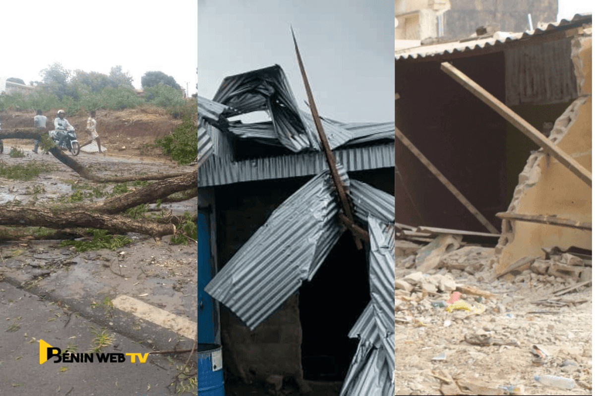 Bénin: la pluie du mercredi 22 mai 2024 fait d’importants dégà¢ts à  Bohicon