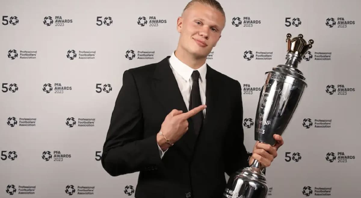 Man City: la réaction de Haaland, élu meilleur joueur de l’année en Angleterre
