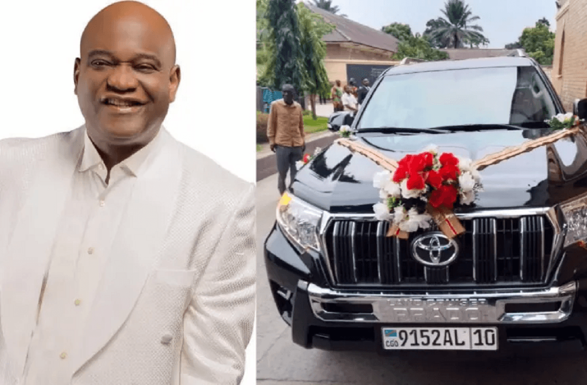 RDC: le président Félix Tshisekedi offre une Prado au chanteur Jossart Nyoka Longo (image)