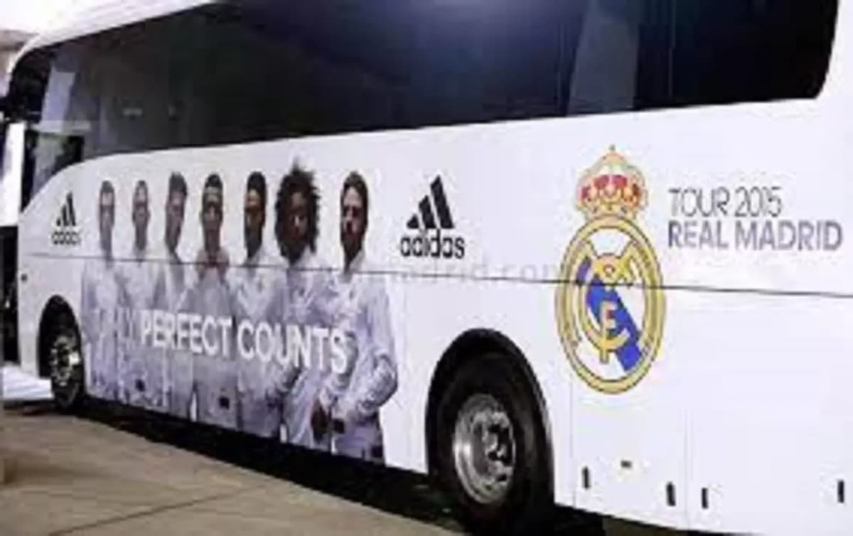 Ligue des champions: le bus du Real Madrid victime d’un accident de la route