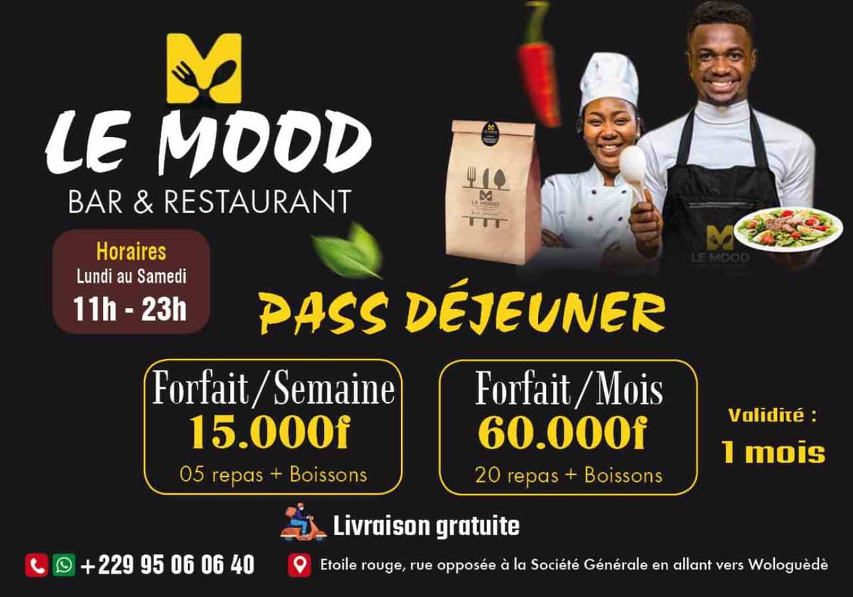 Optez pour les pass déjeuner express et savourez des plats  équilibrés au Bar – Restaurant Le Mood