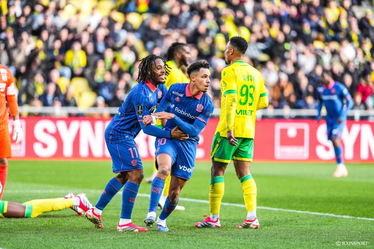 Ligue 1 J19 : Nice mène largement à la pause à Nantes