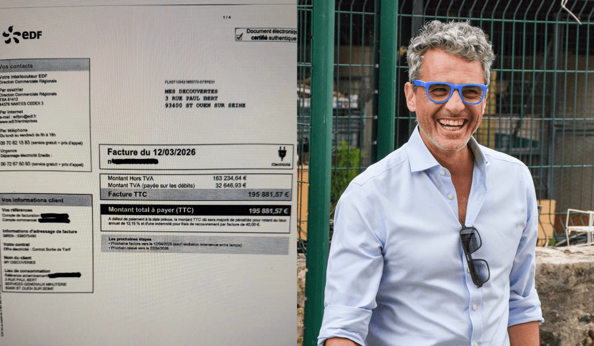 Julien Cohen reçoit une facture EDF de 195 881,57 €