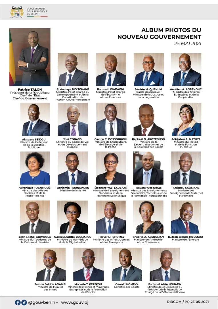 Bénin: voici le chronogramme de passation de charges dans les départements ministériels