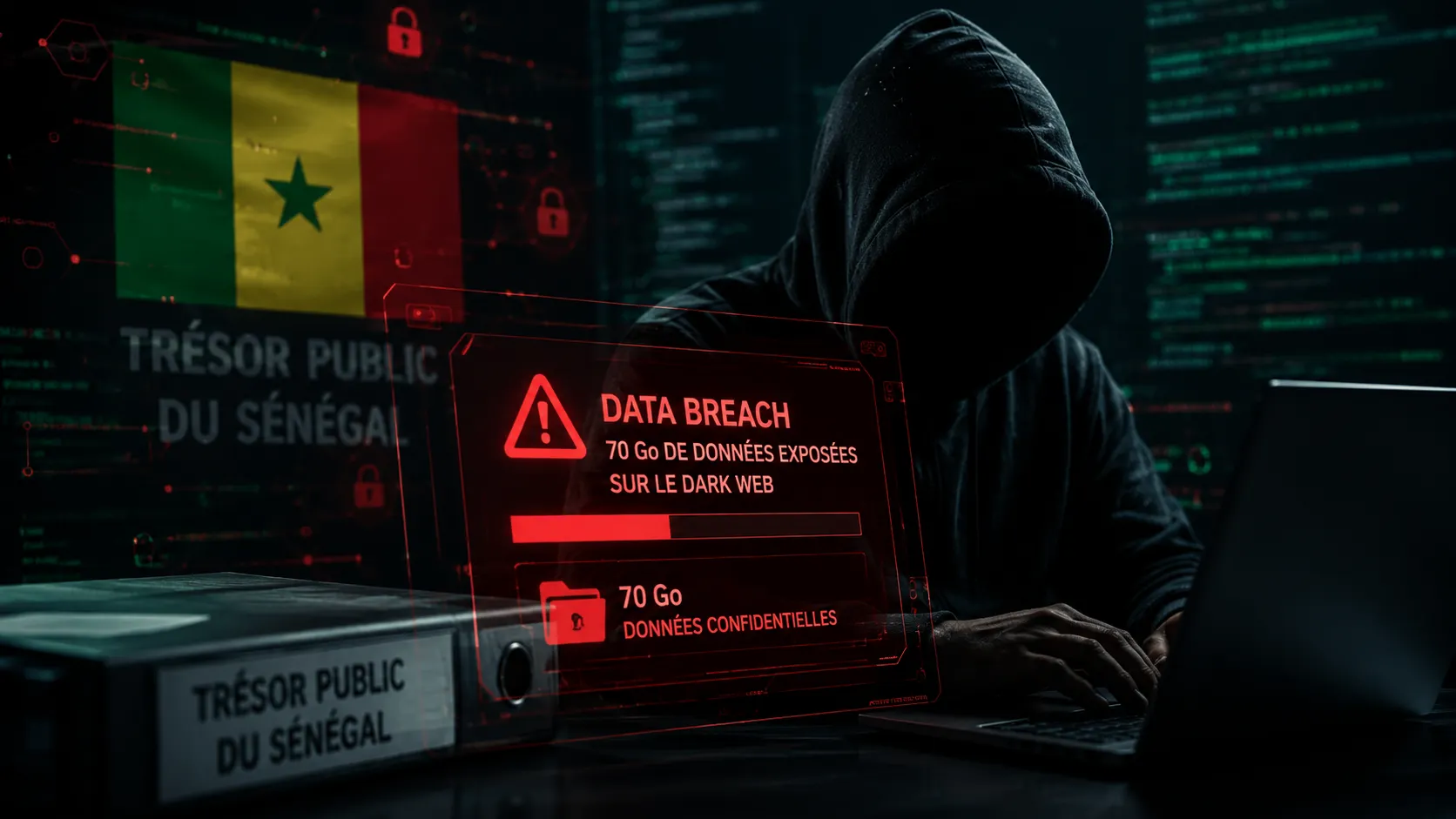 Sénégal : le Trésor public victime d’une cyberattaque, 70 Go de données exposées sur le dark web