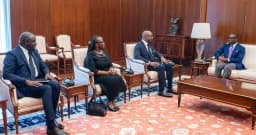Bénin : le président de la BOAD Serge Ekué reçu en audience par Romuald Wadagni