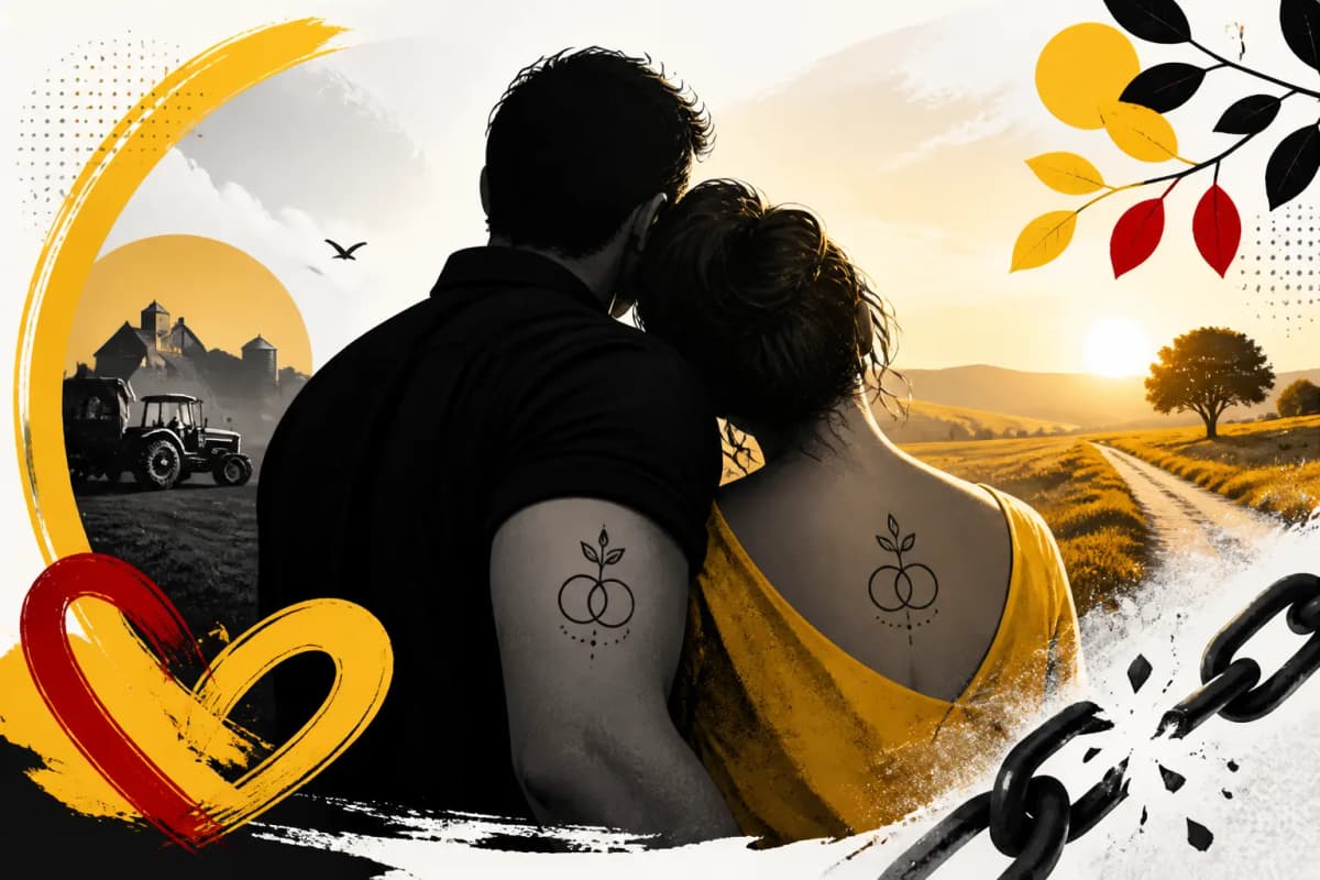 Illustration editoriale pour Pierre et Frédérique dévoilent un tatouage symbolique pour les 50 ans de Pierre