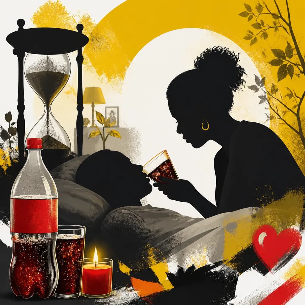 Illustration editoriale pour Mouss Diouf 14 ans après sa mort sa veuve révèle ce qu’elle a fait avec du Coca-Cola le jour de son décès