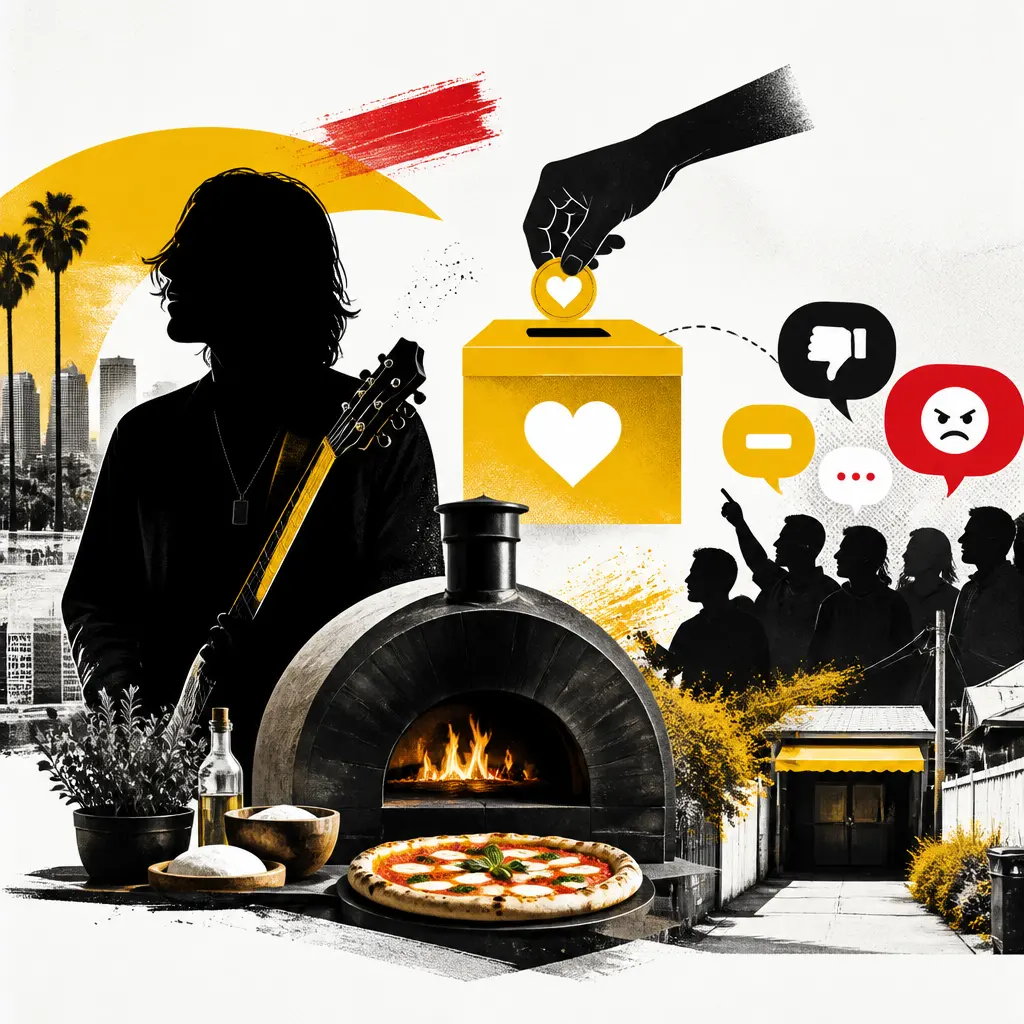 Illustration editoriale pour Navarone Garibaldi lance une cagnotte en ligne pour financer sa pizzeria