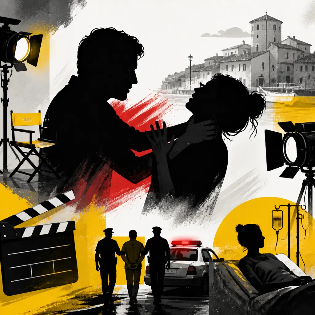 Illustration editoriale pour Altercation sur le tournage d’Ici tout commence : Stéphane Blancafort aurait tenté d’étrangler Catherine Davydzenka
