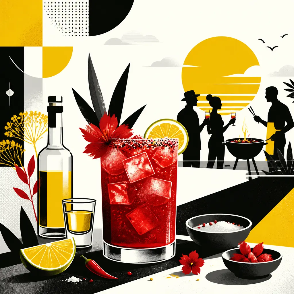 Illustration editoriale pour Recette de cocktail rafraîchissant pour barbecue d&rsquo;été