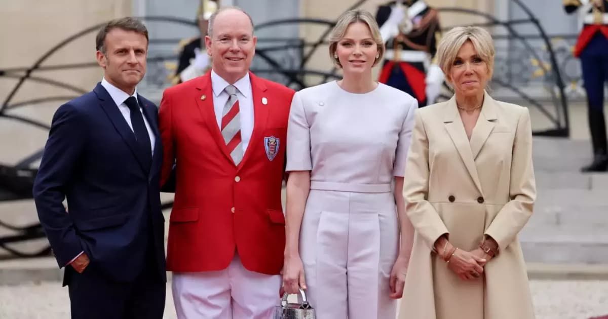 Emmanuel and Brigitte Macron on a historic state visit to Monaco