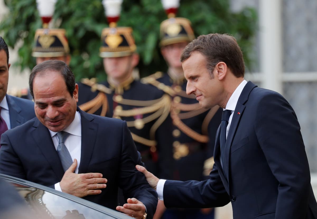 France – Egypte: le président Abdel Fattah al-Sissi au palais de Macron à Paris