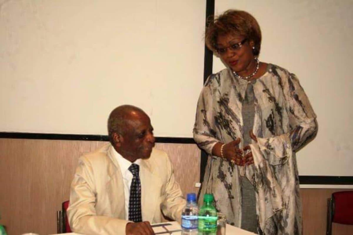 René Zinsou et Célestine Zanou lors d'un événement au café des Leaders.
