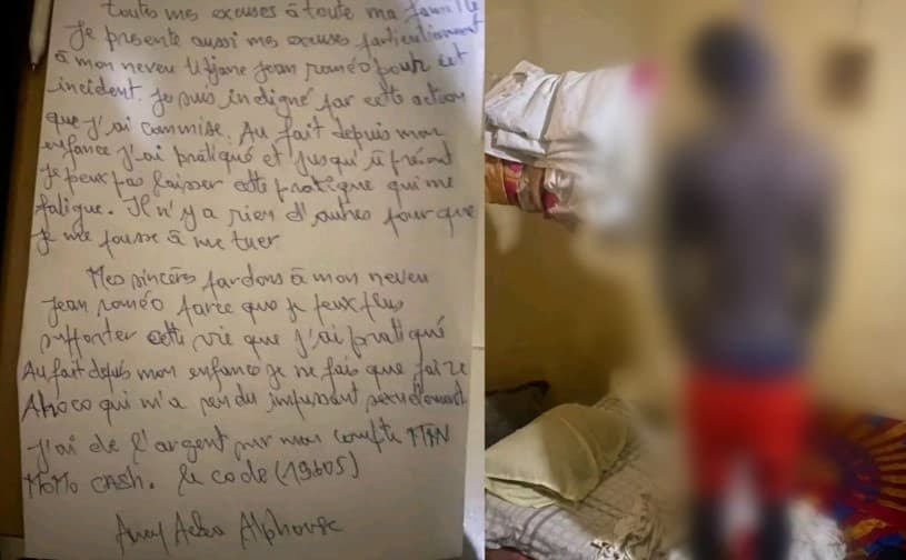 Côte d’Ivoire: un jeune découvert p3ndu dans sa chambre, les raisons