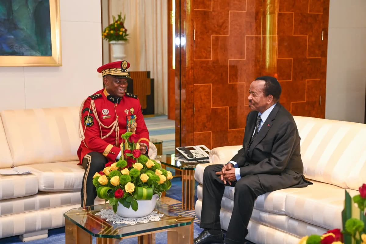 Cameroun:Â l’homme fort du Gabon, Brice Clotaire Oligui Nguema, reçu par Paul Biya