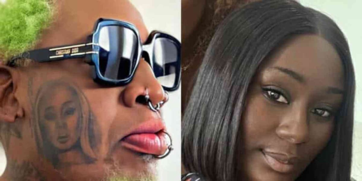 Le visage de Eunice Zunon tatoué sur la joue de Dennis Rodman, l’humoriste pose des conditions