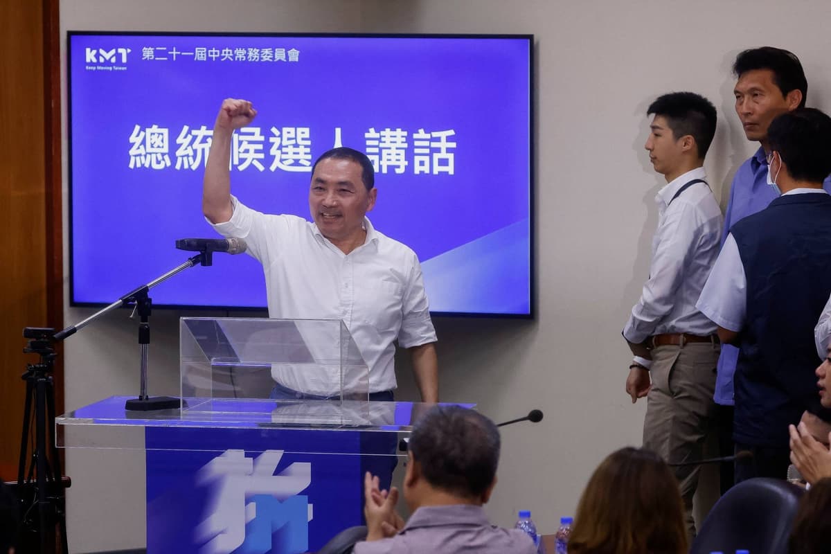 Taà¯wan: le parti Kuomintang désigne Hou Yu-ih comme candidat à la présidence