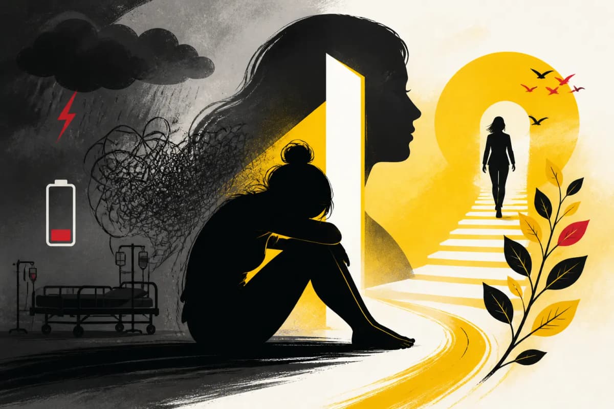 Adeline Blondieau dans un état proche du légume après un burn-out