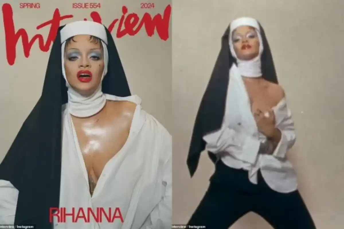 Rihanna Makes a Splash in Black Corset for Savage X Fenty